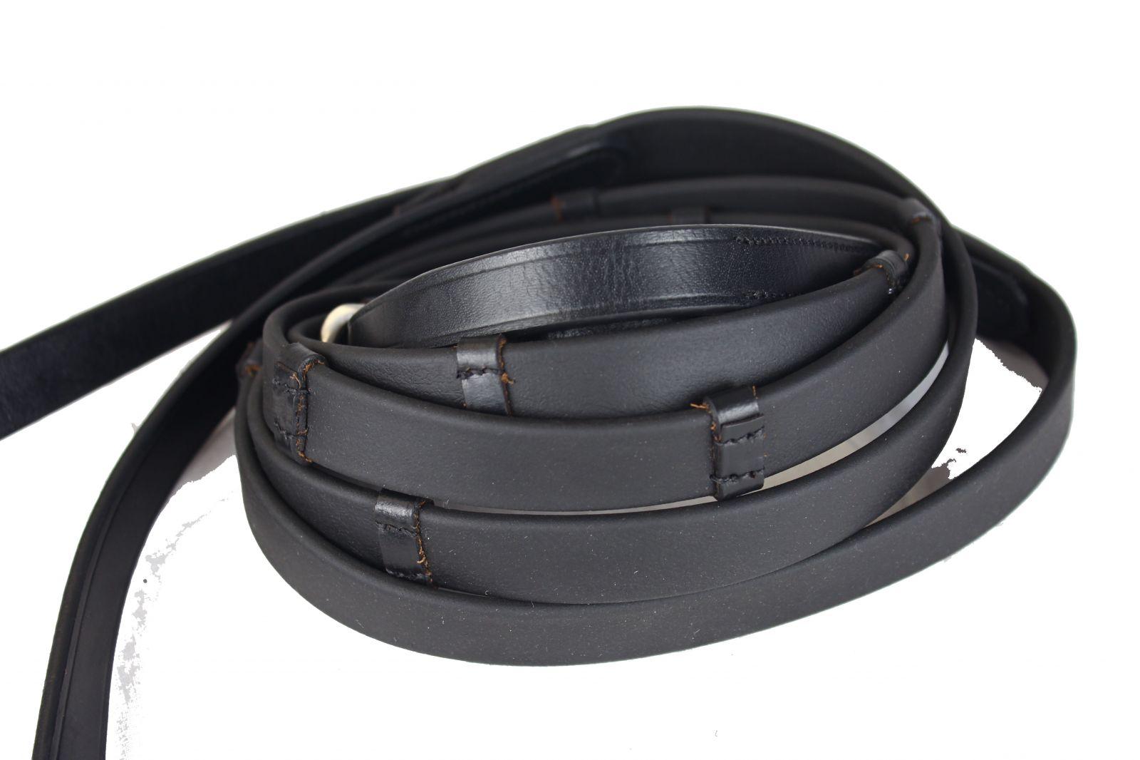 Biothane Smooth Grip Reins Black With Stoppers