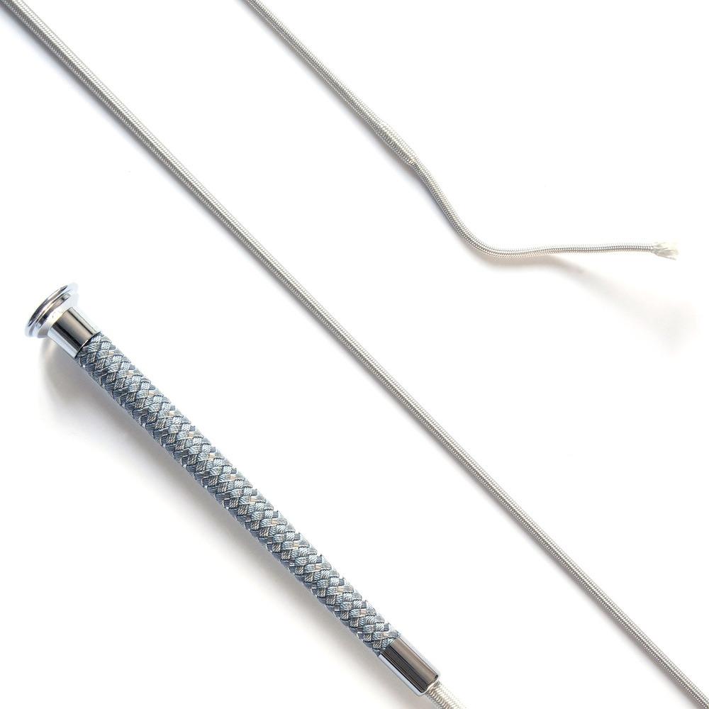 Dressage Whip with Silver Braided Grip Silver, Whips from KM Elite