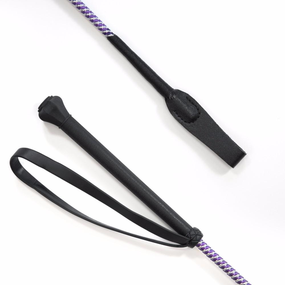 Junior Black Grip Whip with Loop - 60cms