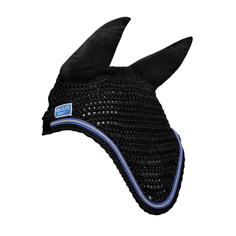 KM Elite Fly Veil Black/Electric Blue Trim