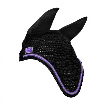 KM Elite Fly Veil Black/Purple Trim