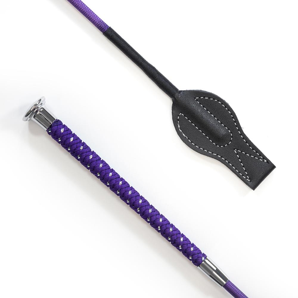 Silver Braided Junior Whip Purple