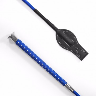 Silver Braided Junior Whip Royal Blue